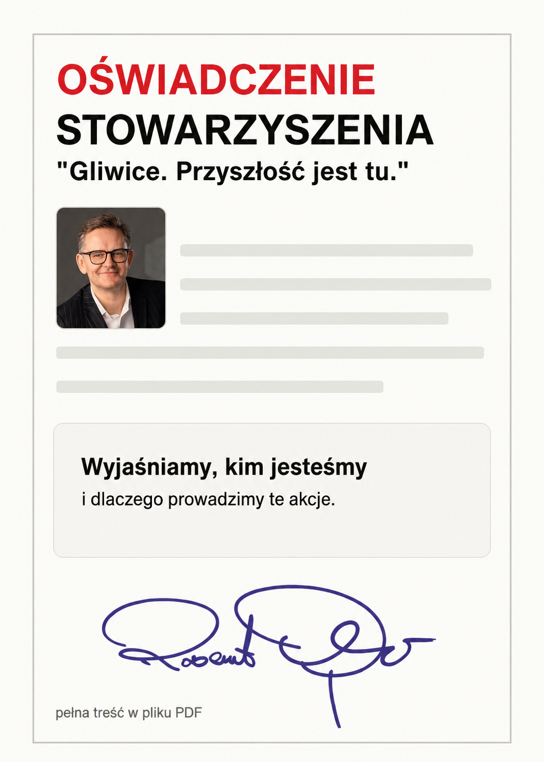 Podgląd oświadczenia stowarzyszenia